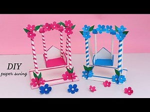 How to make a Paper Swing / DIY Miniature Swing Making at Home / Paper Crafts Idea /paper Swing /DIY