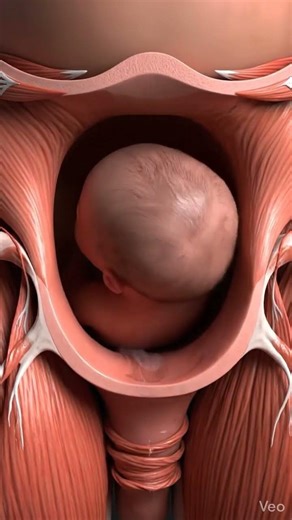 Normal Baby delivery process insideview#process #human #anatomy#foryoupage #delivery