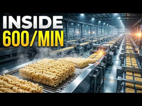 Inside The World's Largest Instant Noodle Factory | 600 Noodles Every Minute!