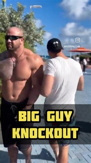 Big guy got knocked out. #StreetFight #Knockout #BigGuy #FightVideo #OnePunchKO