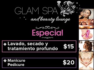 33K views · 195 reactions |   $ 15 LAVADO Y SECADO  $ 20 MANICURE Y PEDICURE Descargar App: > mndbdy.ly/e/986086 ☎️ 718-779-2000   107-12 37 Ave. Corona Queens. | Glam Spa and Beauty Lounge | Facebook