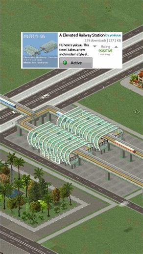 New Elevated Railway Station 🚝 #citybuilder #theotown #shorts #viral #theotownindonesia #reels