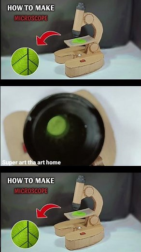Making Microscope With Cardboard #shorts #viralvideo #creative #diy #craft #cardboard #microscope
