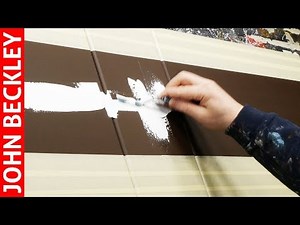 Abstract Painting demonstration with masking tape and palette knife | Klee