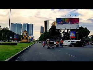 Golden Building and Naga World Casino in Phnom Penh, Kingdom of Cambodia