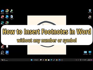 How to insert footnotes in word without any number | Word turtorial
