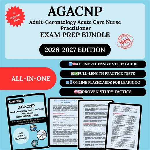 AGACNP Exam Prep Bundle 2026 | AGACNP Study Guide | Acute Care Np Review Book | AGACNP Board Prep | Np Pathophysiology | Agacnp Exam - Etsy