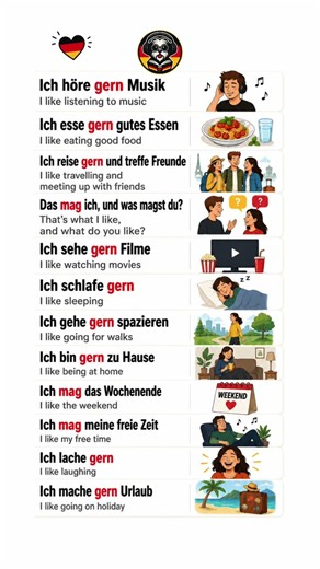 German with songs 🇩🇪 Das mag ich #learngerman