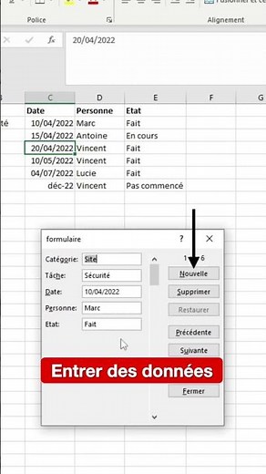 Comment créer un formulaire de saisie dans Excel