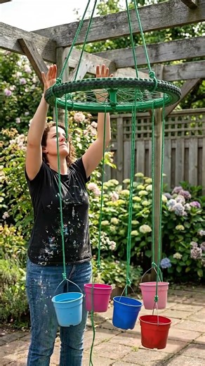 DIY Hanging Flower Planter from an Old Bicycle Wheel! 🚲🌸