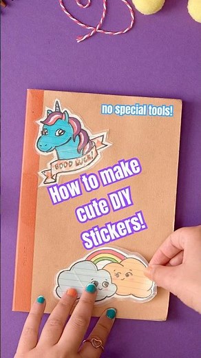 EASY DIY Homemade Stickers 💗 | no special tools ✨