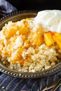 Fresh Peach Cobbler With Cake Mix Topping | The Cake Boutique