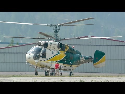 Kamov Ka-32 Helicopter Startup and Takeoff