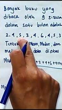 Belajar Matematika Menemukan Mean, Modus dan Median dari Sebuah Data #matematika #belajarmatematika