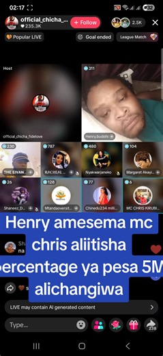 MC Chris Kirubi Live: Highlights and Recent Updates