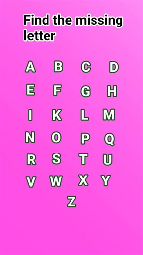 Find the missing letter