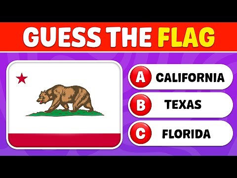 Guess The US States by The Flags | 50 Flags Quiz | Geography Quiz - Knowlio