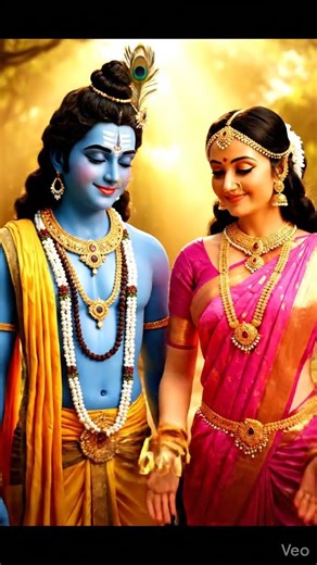 Krishna ji Radharani ke Sath Hiran ko pani pilate huye #minivlog #radharani #krishna #short #shorts