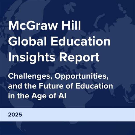 The 2025 McGraw Hill Global Education Insights Report is out, and educators delivered a clear message in the survey: The biggest challenges in education are not going to be solved by AI. The report reveals the top global challenges today's PreK-12 and higher education instructors face and offers a glimpse into potential solutions. Explore the findings: https://bit.ly/4cez5Ks | McGraw Hill