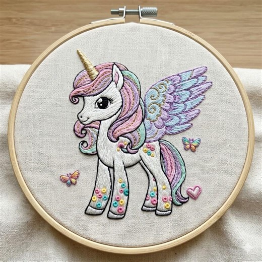 Unicorn Embroidery Pattern, Unicorn Horse Hand Embroidery Design, Whimsical Unicorn Design PDF Download - Etsy