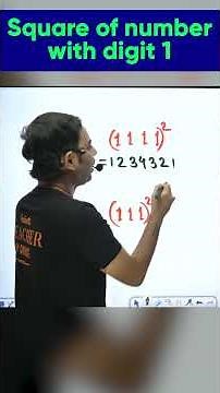🔥Amazing Trick to find Square of Numbers Made of Only 1s | Rajiv Sir