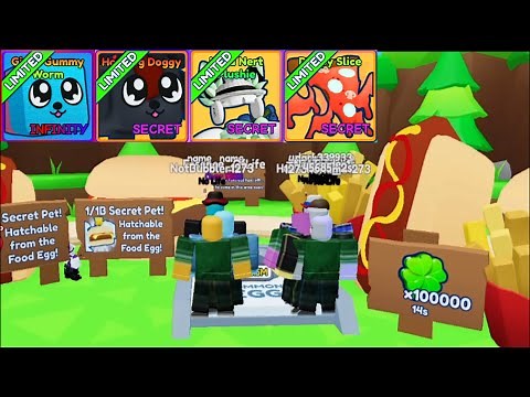 Using 12 Accounts to open Food Egg | Hatching Infinity pet and 3 Shiny Mythic Secret pets | BGSI