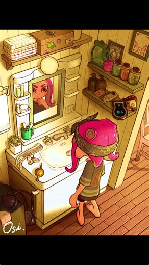 🐙🪞 #splatoon #splatoon2 #morning #dressup #daily