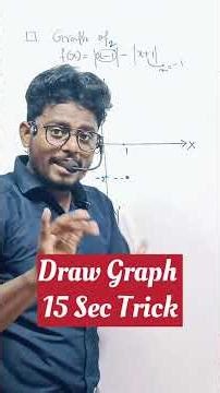 GRAPH OF f(x)= |x-1| - |x+1| ⭐ TRICK ⭐ 15 Sec ⭐ Modulus Function