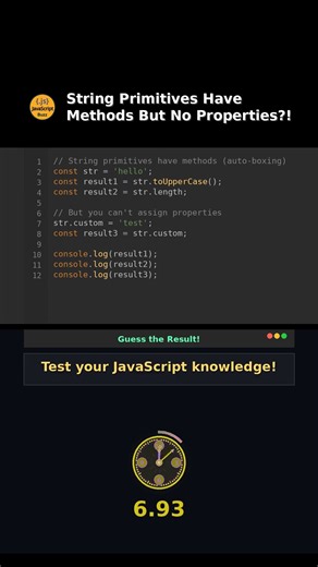 String Primitives Have Methods But No Properties?! #propertyassignment