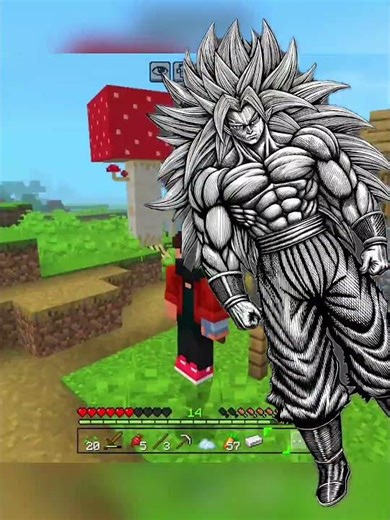 Minecraft but anime god is controlling me #minecraft #shorts #funny