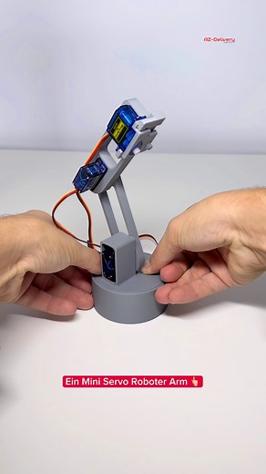 285K views · 2.2K reactions | 烙 Baue deinen eigenen Mini Servo Roboter Arm mit dem ESP32 und 4 Mikro Servos! #azdelivery #electronics #diy #electronic #robot | AZ-Delivery - Elektronik, Technik und mehr | Facebook