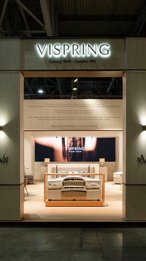 1.9K views · 65 reactions | Welcome to our @isaloniofficial Salone del Mobile 2025 stand. A look inside our exhibition space, featuring our brand refresh and new product launches. #vispring #welcomehome #luxurybeds | Vispring Beds | Facebook