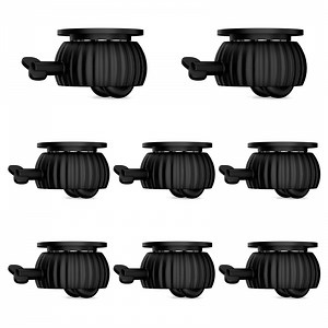 Self Adhesive Caster Wheels,Appliance Rollers for Kitchen Appliances,360°Swivel Stem Casters Universal Steel Wheel with Brake for Small Furniture,Trash Can (Black,Black Caster,8 PCS) - Walmart.com