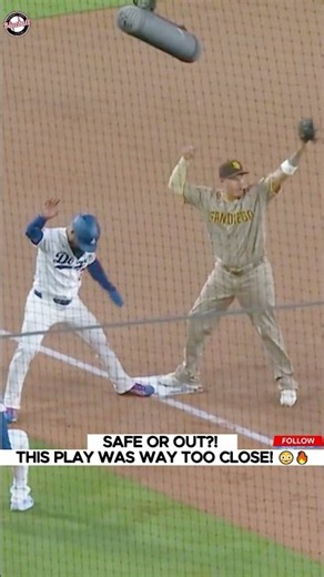 SAFE OR OUT?! THIS PLAY WAS WAY TOO CLOSE! | Pitch Perfect Highlights | #shorts #MLB #fyp