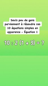 Seuls peu de gens parviennent à résoudre ces 10 équations simples en apparence - Équation 1 | QI Challenge