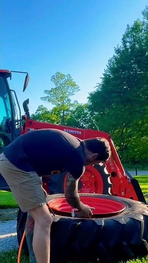 The best way to set a bead - Tractor tire bead setting