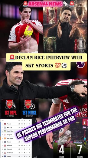 Declan Rice Discusses Team Success in Sky Sports Interview