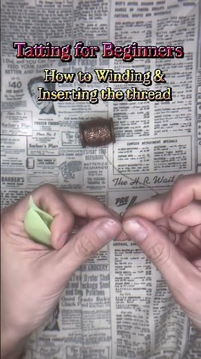 Tatting for beginners .How to Winding & Inserting the thread