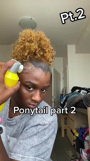 Curly Hair Ponytail Tutorial Part 2