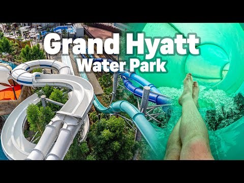 All Water Slides at Grand Hyatt Dubai! New Water Park | All Slides POV