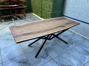 Solid Walnut Live Edge Table: Oiled Natural Wood Desk (200x98 Cm) - Etsy