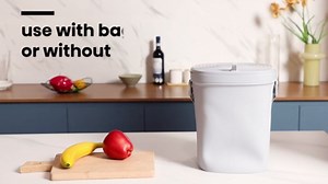 Mountable Silicone Collapsible Kitchen Compost Bin Under Sink, Hanging Trash Can with Lid for |Cupboard|Bathroom|Bedroom|Office|Camping, Indoor Compost Bucket, 2 Gallon Black