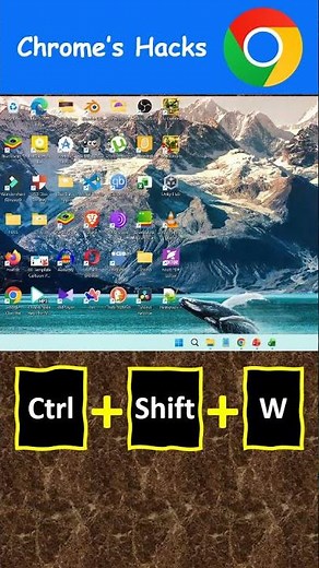 Shortcut Keys to Close Current Window in Chrome Browser | Ctrl+Shift+W