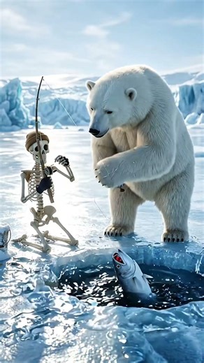 gimana jadi jika kamu di besarkan sama beruang kutub selama 30 hari #tengkorak #shorts #viral