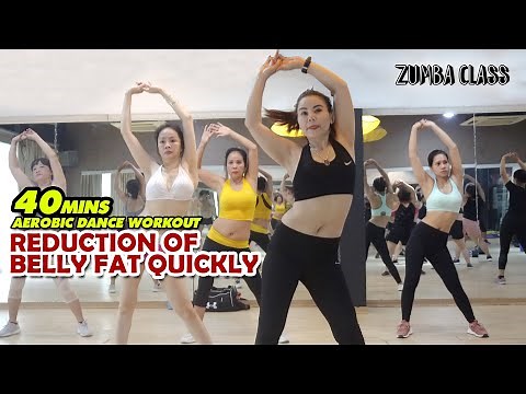 HOT - Reduction Of Belly Fat Quickly With 40 Mins Aerobic Dance Workout l Zumba Class