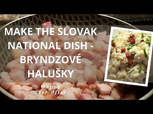 Slovak National Dish Bryndzové Halušky