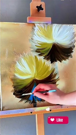 Painting blue flower blooms #acrylicpainting #paintingprocess #artprocess #contemporaryart #art