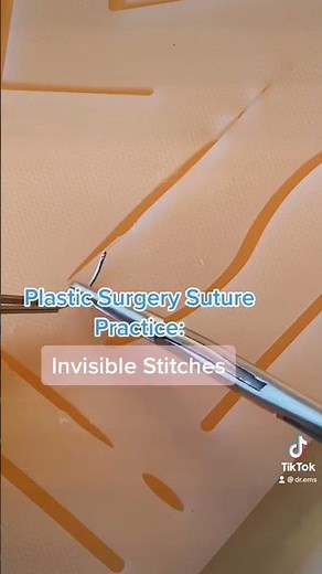 Invisible stitches! Aka monocryl subcuticular sutures #sutures #suturepractice #medschool #premed