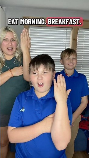 Learn how to sign breakfast in sign language #fyp #signlanguage #asl #cochlearimplant #deafkids