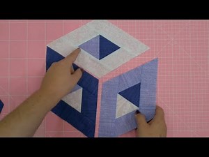 2 secrets to sewing 3D blocks! How to sew 3D cube blocks. Patchwork for beginners.